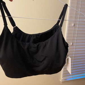 NWT Andie Swim “The Maui Top” Black Bikini top w/ adjustable bra straps